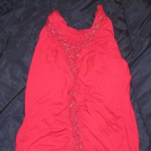 Red Throwback Style Blouse